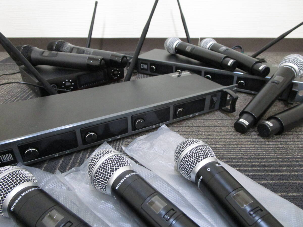 必見】 XTUGA 4チャンネル UHF ワイヤレスマイクシステム 2チャンネル