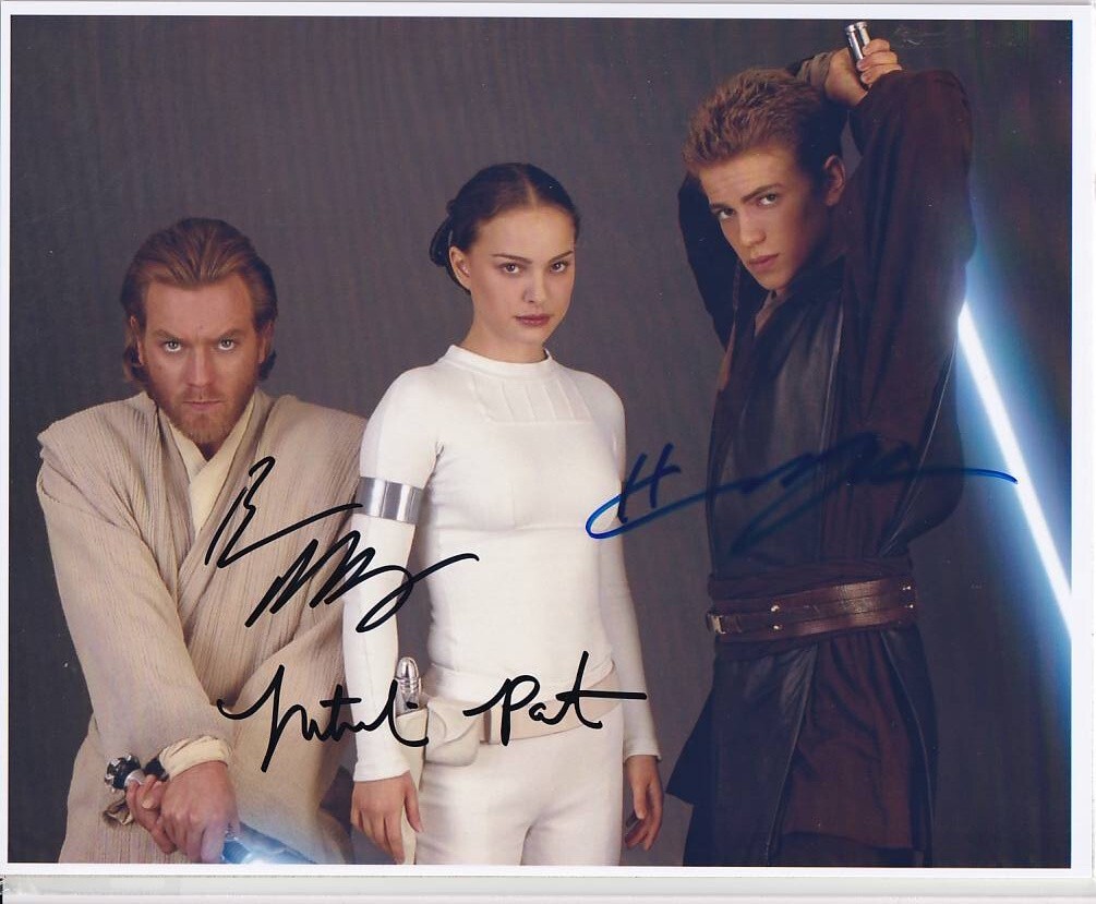 スター・ウォーズ Star Wars キャスト直筆サイン入り写真 ナタリー