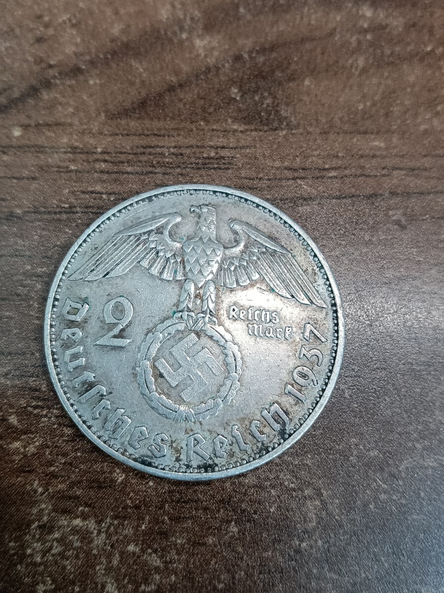 C51〓RL ドイツ ナチス 第三帝国 5ライヒスマルク銀貨 1936年A