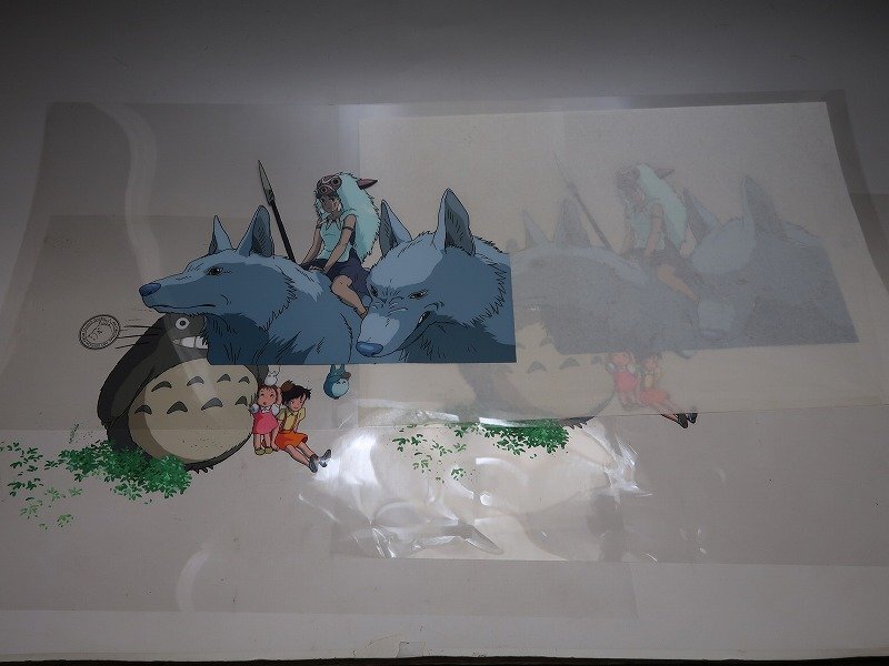 中古】ジブリ もののけ姫 セル画 等 サン,乙事主様 [傷み,保存臭有]の