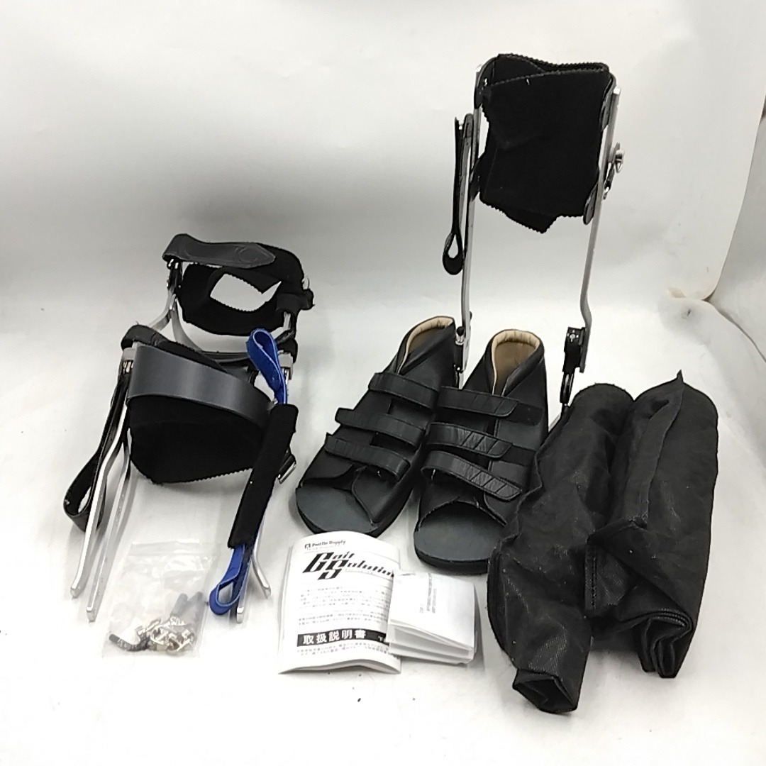Q522b 長下肢装具 KEIAI K-215-1 左足？ 両支柱 補助歩行具 リハビリ
