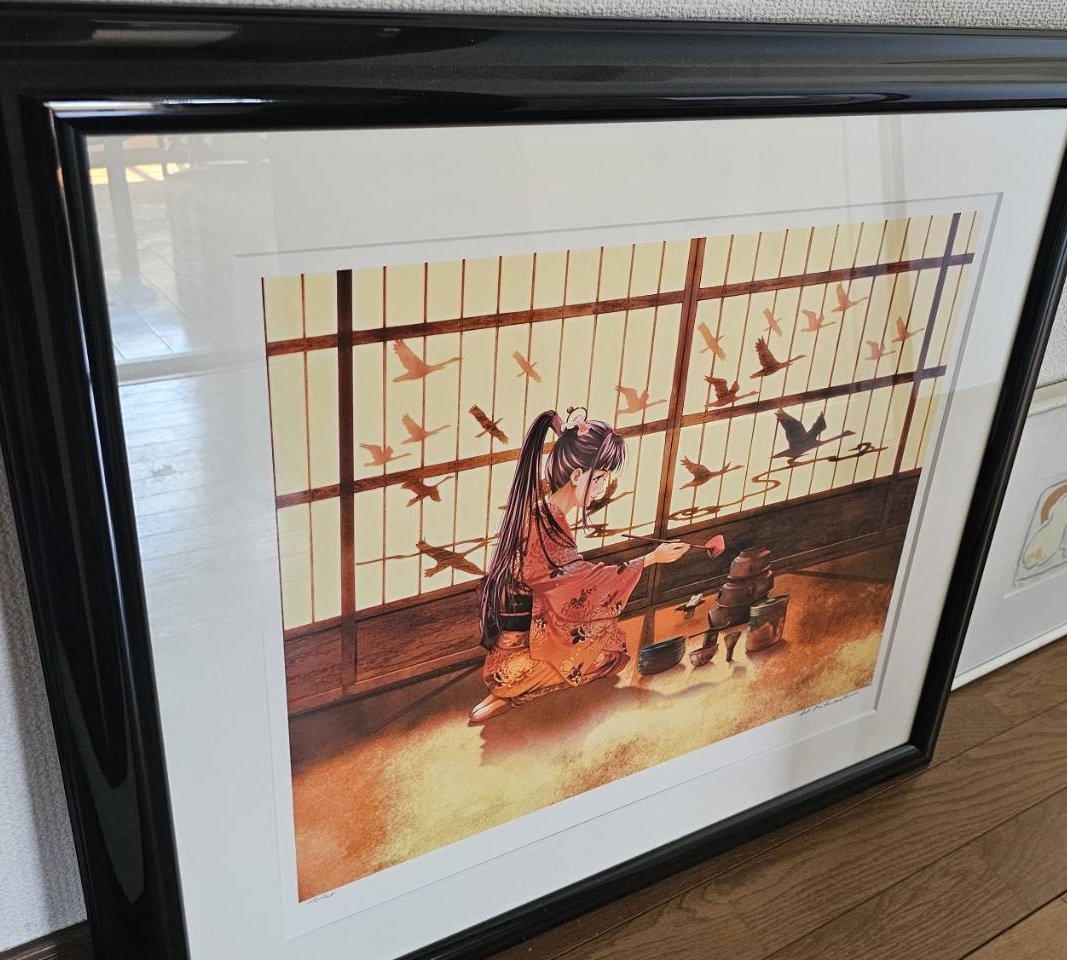 中古】美樹本晴彦 甲鉄城のカバネリ 直筆カラーイラストサイン色紙 の