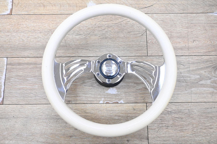 美品『junis』ウッドハンドル 35Φ ジャニス ウッドステアリング 旧車