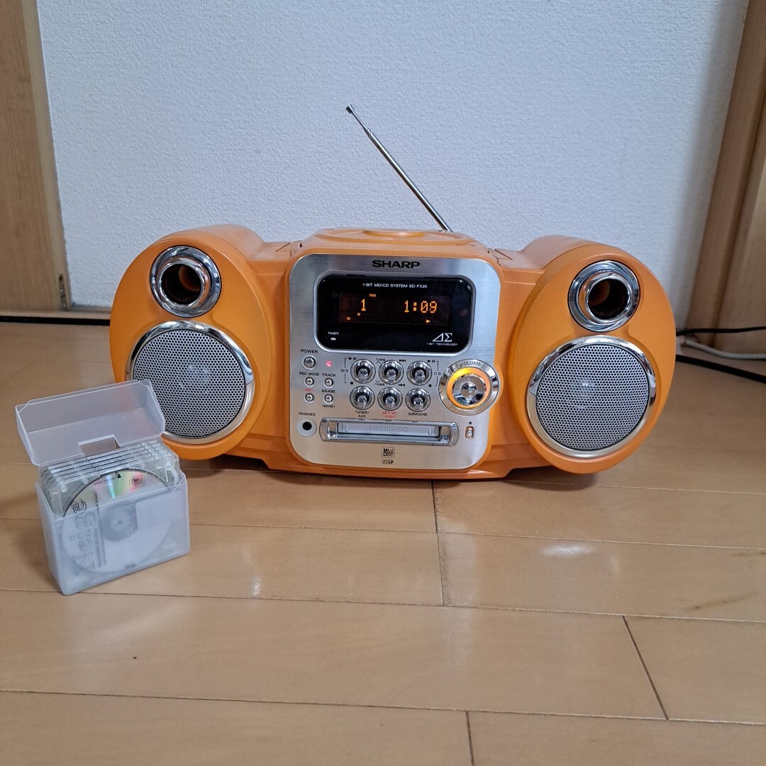 SHARP シャープ SD-FX20‐R Auvi アビィ MDシステム MDラジカセ CD