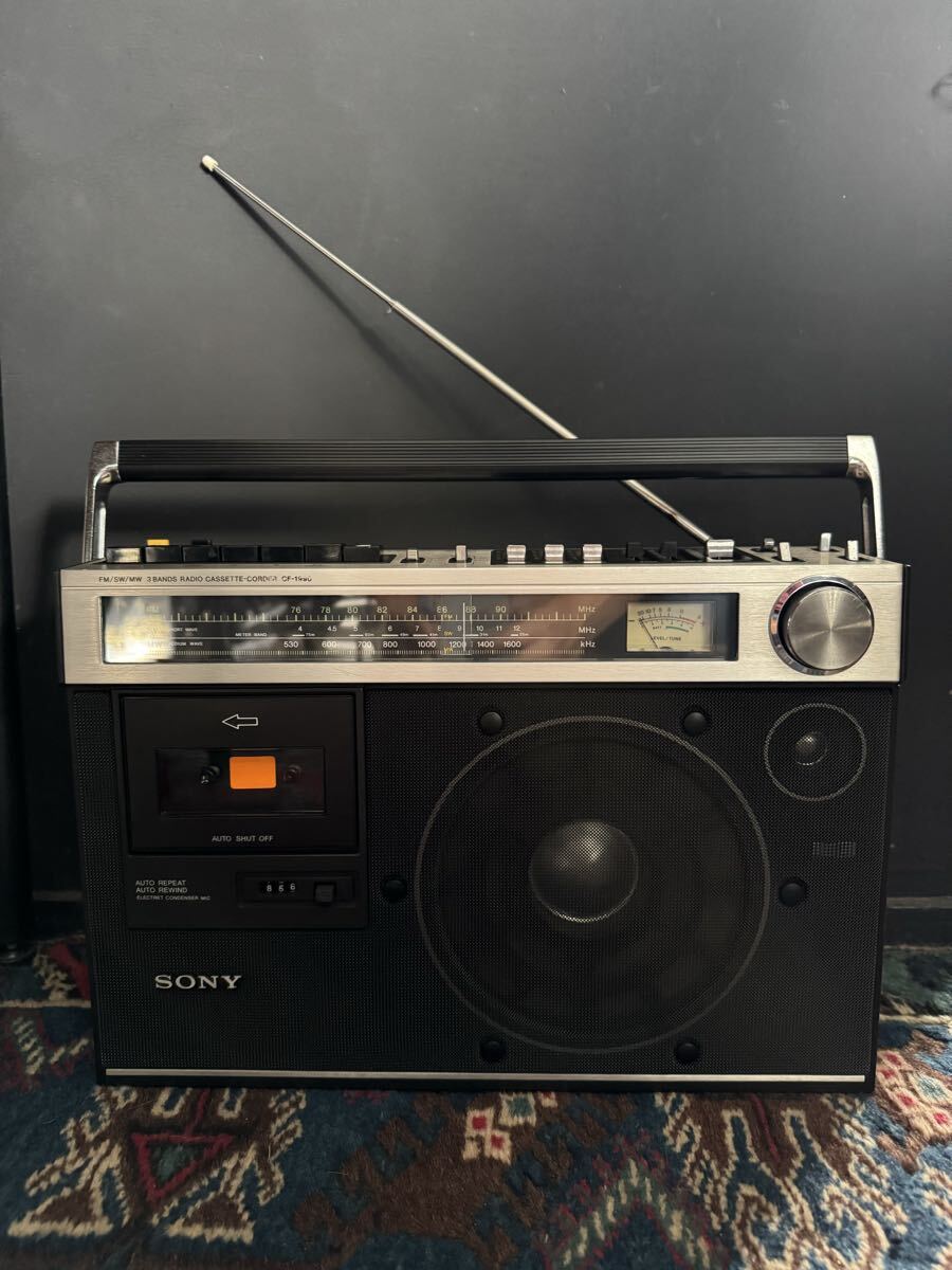 メンテナンス品☆80'sレトロCDラジカセ SONY「CFD-66」動作OK☆ベルト