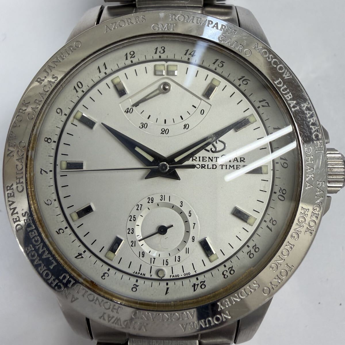 中古】1円☆稼働◎良品【オリエントスター】FA00-CO CS ワールドタイム 