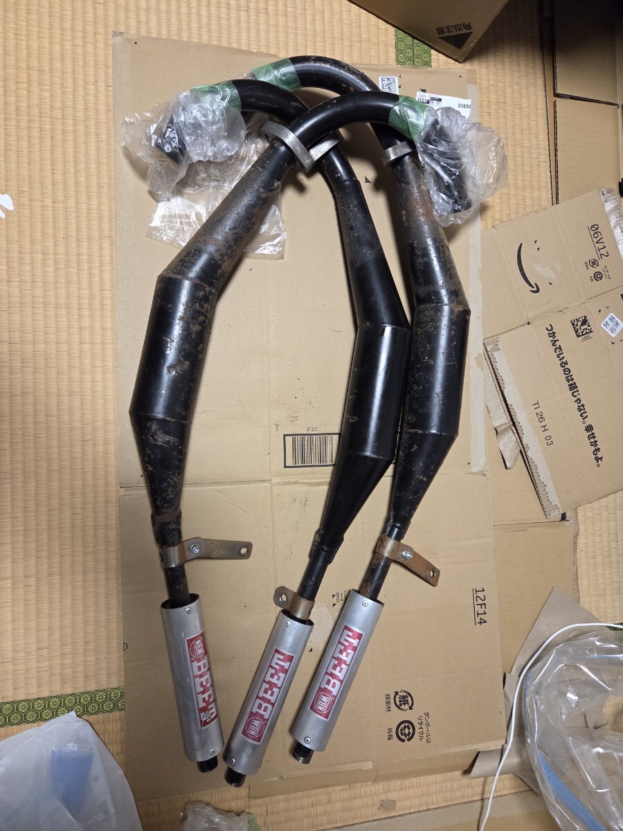新品】新品 Z400FX Z500FX Z550FX BEETタイプ マフラー レース管メッキ