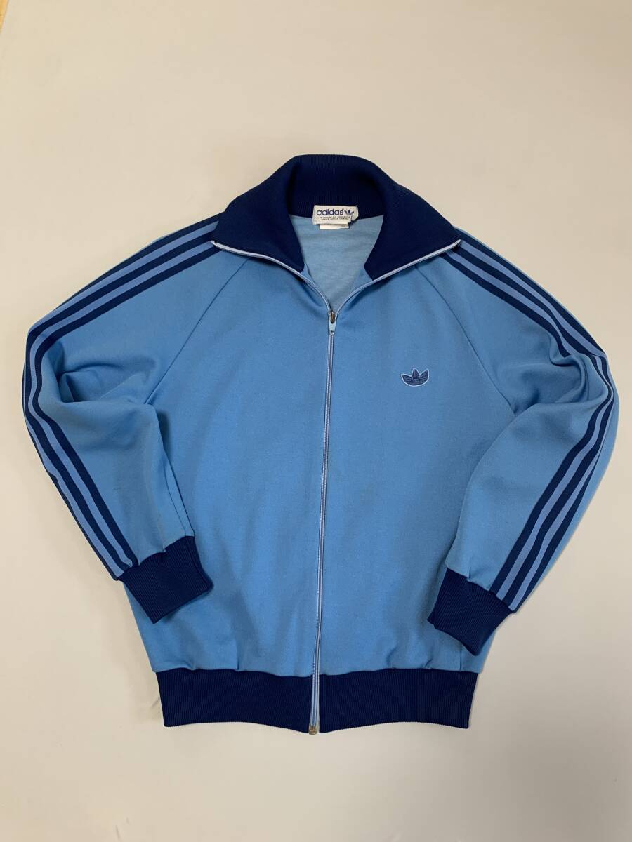 80's USA製 adidas ビンテージジャージ ターコイズブルー ATP レア