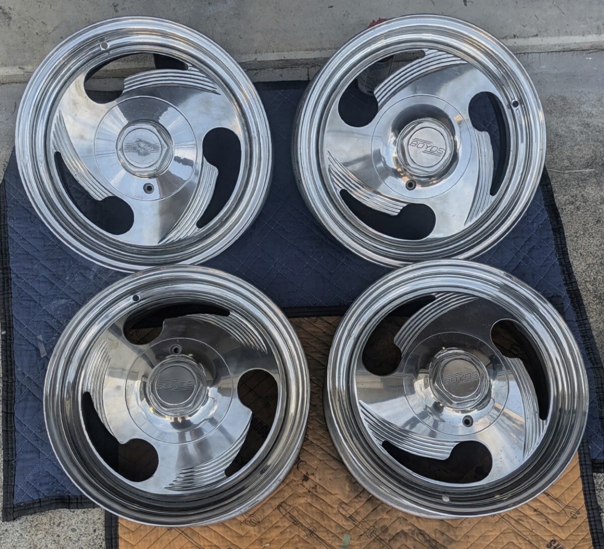BOYDS ボイド ビレットホイール 7J 16in +38 4H PCD100/114.3 4本set