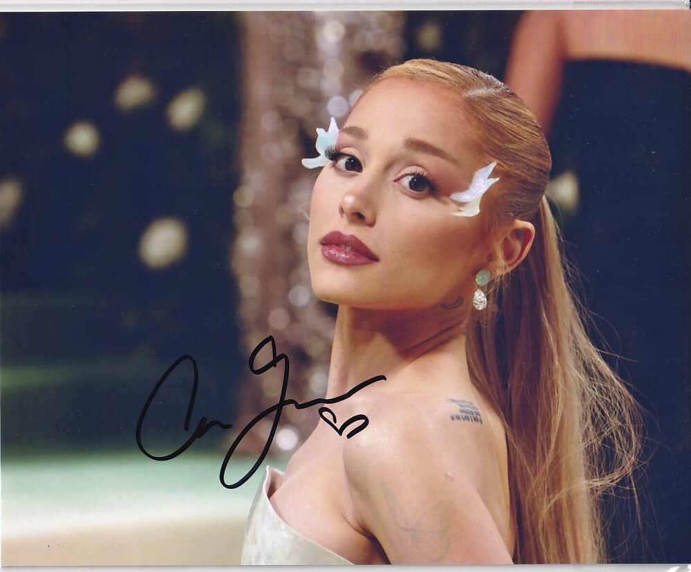 H 2L判 アリアナ・グランデ Ariana Grande 直筆サイン写真 証明書COA 5