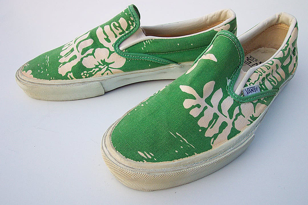 ヴィンテージ80年代USA製 バンズ VANS DOREN VANS ハイビスカス柄 