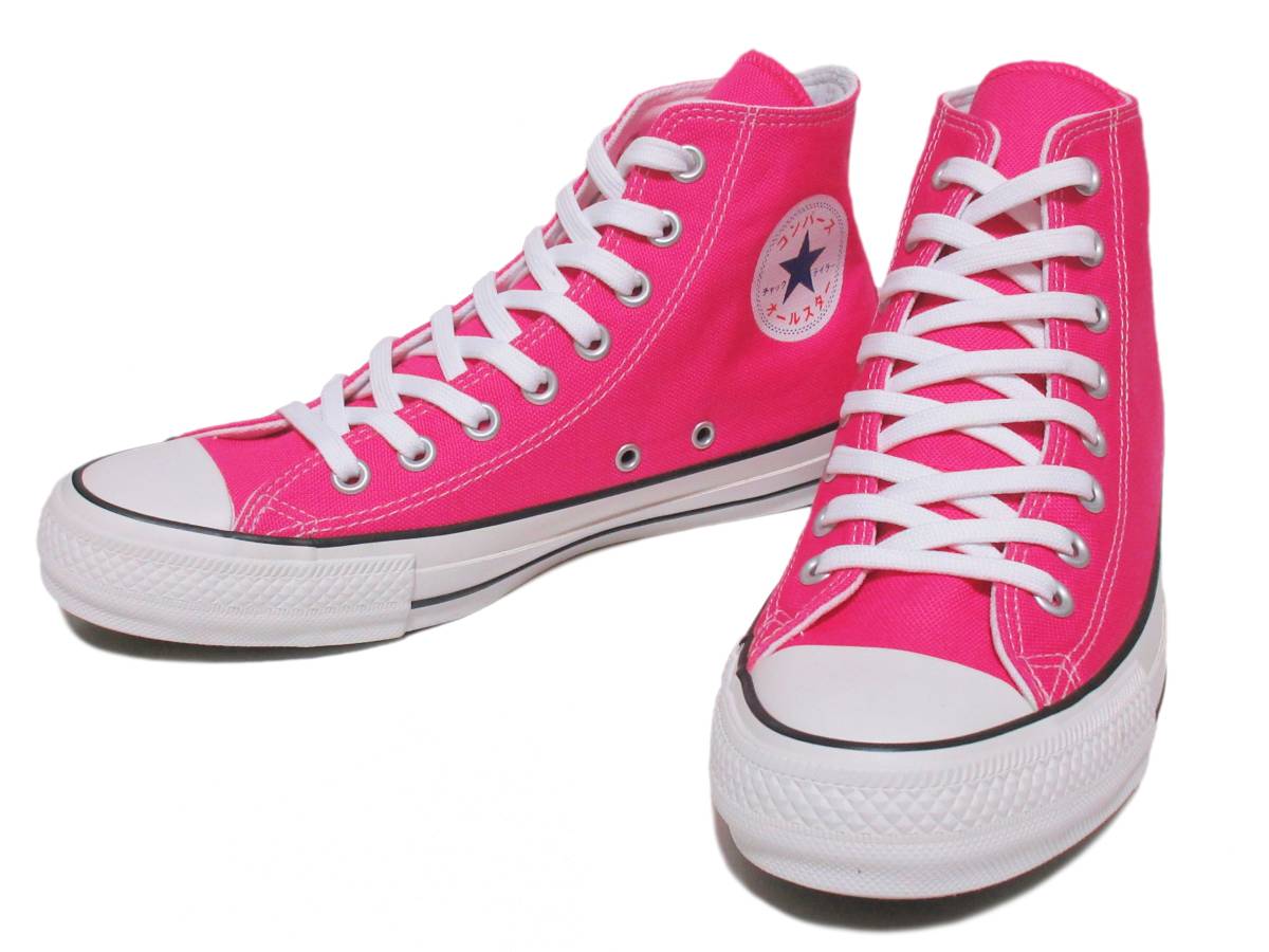 新品 Converse All Star 100 Katakana Hi ピンク 24 5cm コンバース オールスター 100 カタカナ ハイ の落札情報詳細 ヤフオク落札価格情報 オークフリー スマートフォン版