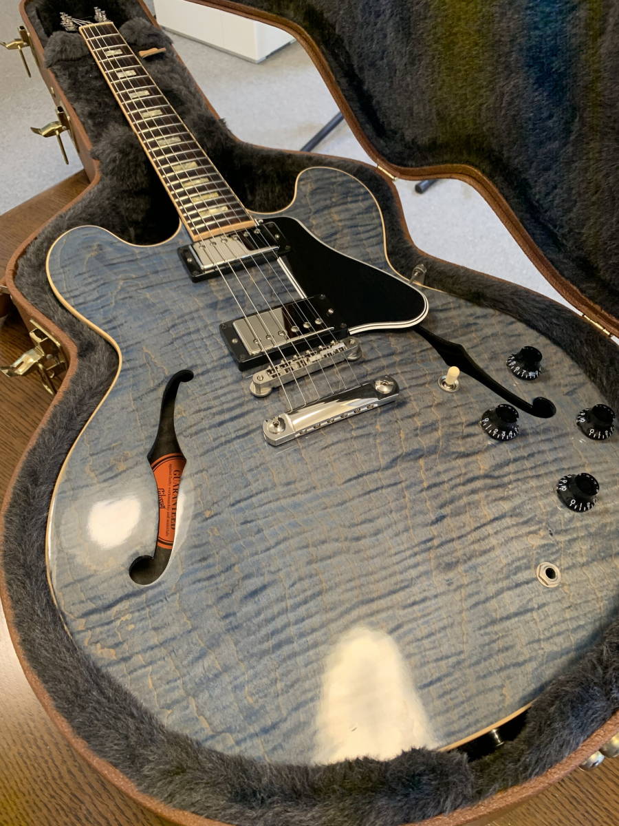 ☆ Gibson Memphis ES-335 Figured Indigo Blue 2015年製 ☆の落札情報