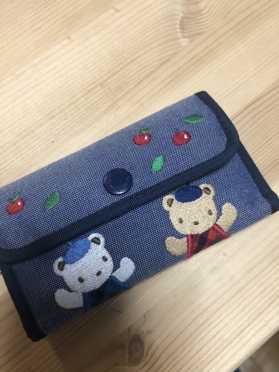 familiar キーケース デニムブルー ファミリア デニムキーリング キー