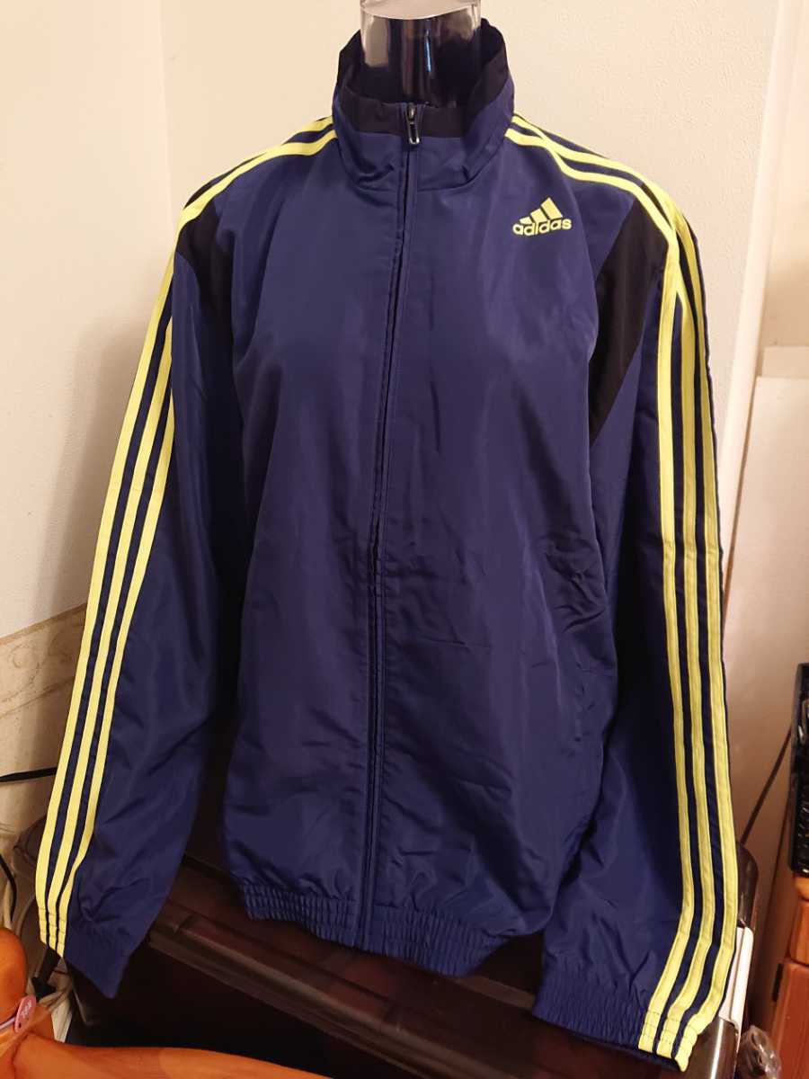 新品 即決 送料198円 試着のみ Adidas メンズジャージ アディダス シャカシャカ ウインドブレーカー Xl Ll O 美品 ネイビー 紺 3本ライン の落札情報詳細 ヤフオク落札価格情報 オークフリー スマートフォン版