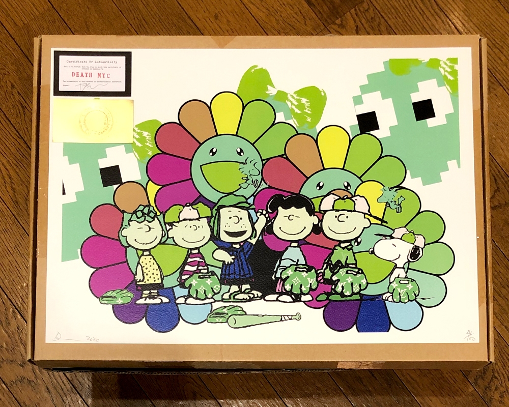 世界100枚限定 deathNYC スヌーピー×ヴィトン×村上隆 オマージュアート版画