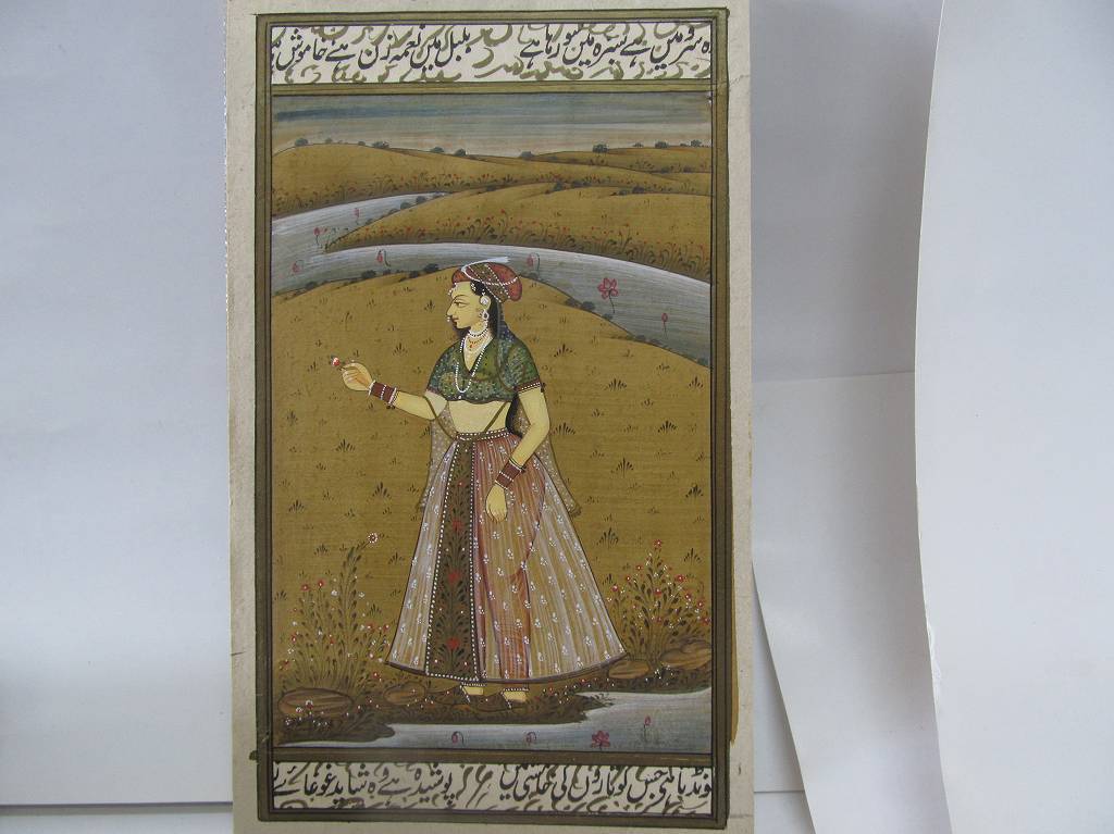 インド細密画 インド絵画 直筆画 ミニアチュール マハーラージャ マハラジャ 00sid の落札情報詳細 ヤフオク落札価格情報 オークフリー スマートフォン版