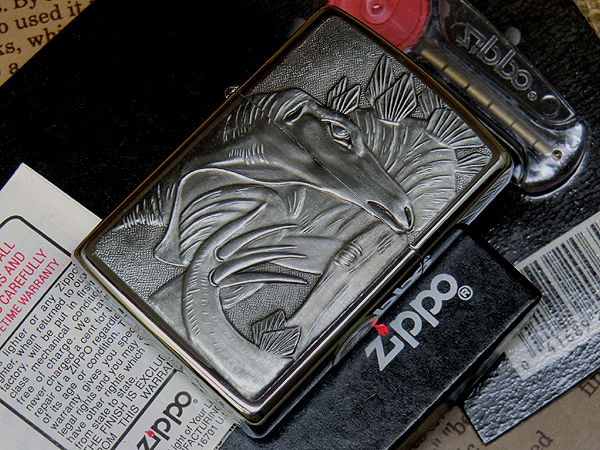 絶版 1993 Barrett-Smythe Dinosaurs Metal Series Zippo