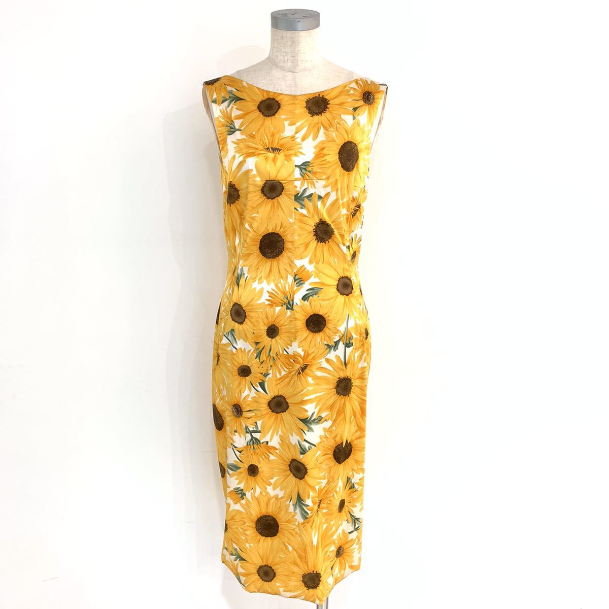 Dolce Gabbana One Piece ドルガバ ワンピース ノースリーブ 向日葵 イエロー の落札情報詳細 ヤフオク落札価格情報 オークフリー スマートフォン版