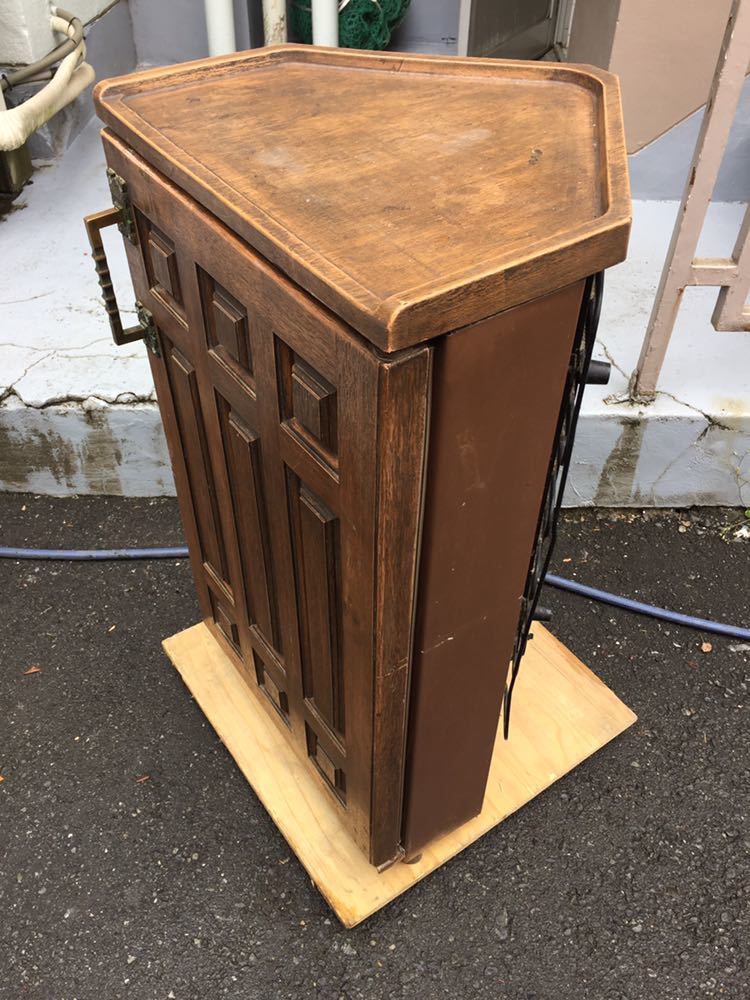 昭和レトロ　木製冷蔵庫　古道具　アンティーク　ビンテージ　ディスプレイ 昭和レトロ 木製冷蔵庫 古道具 アンティーク ビンテージ ディスプレイ