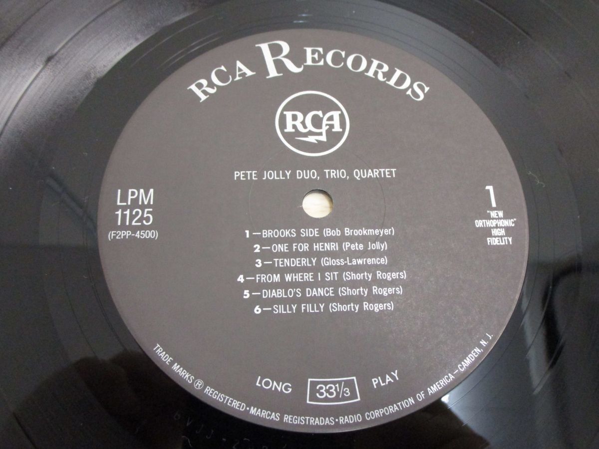 01)【帯付】Pete Jolly/Duo Trio Quartet/ピート・ジョリー/デュオ・トリオ・カルテット/LPレコード/国内盤