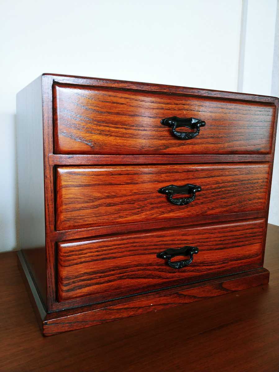 No.5 欅(ケヤキ)小引出し3段6杯 小物入れ 【公式通販】