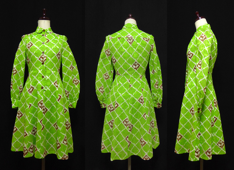 ビンテージ 古着 レトロ ナチュラル 和風 クロス 花柄 ワンピース 和柄 北欧 レトロポップ カジュアル グリーン エスニック アジアン 昭和 の落札情報詳細 ヤフオク落札価格情報 オークフリー スマートフォン版