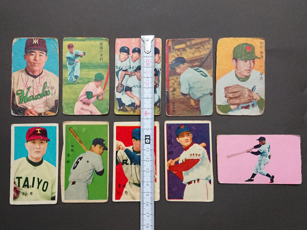 10枚 中古 プロ野球 めんこ メンコ 面子 カード 木村 別所 藤井 桜井