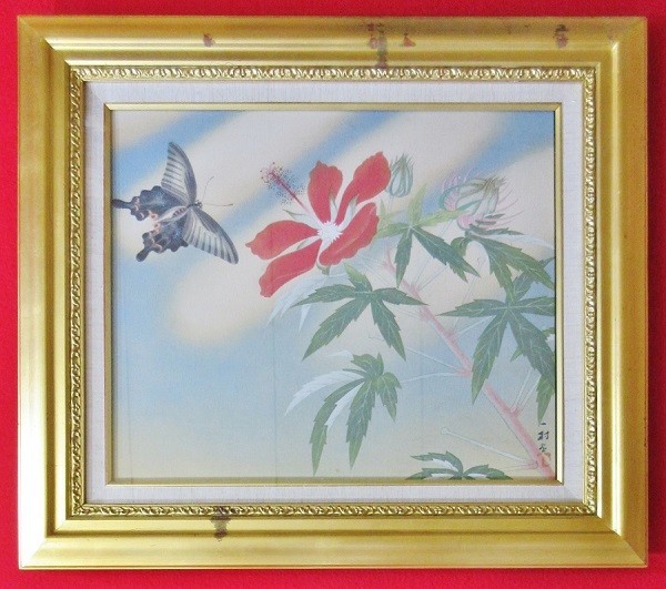 絵画作品 「ハイビスカスと蝶」 【公式通販】