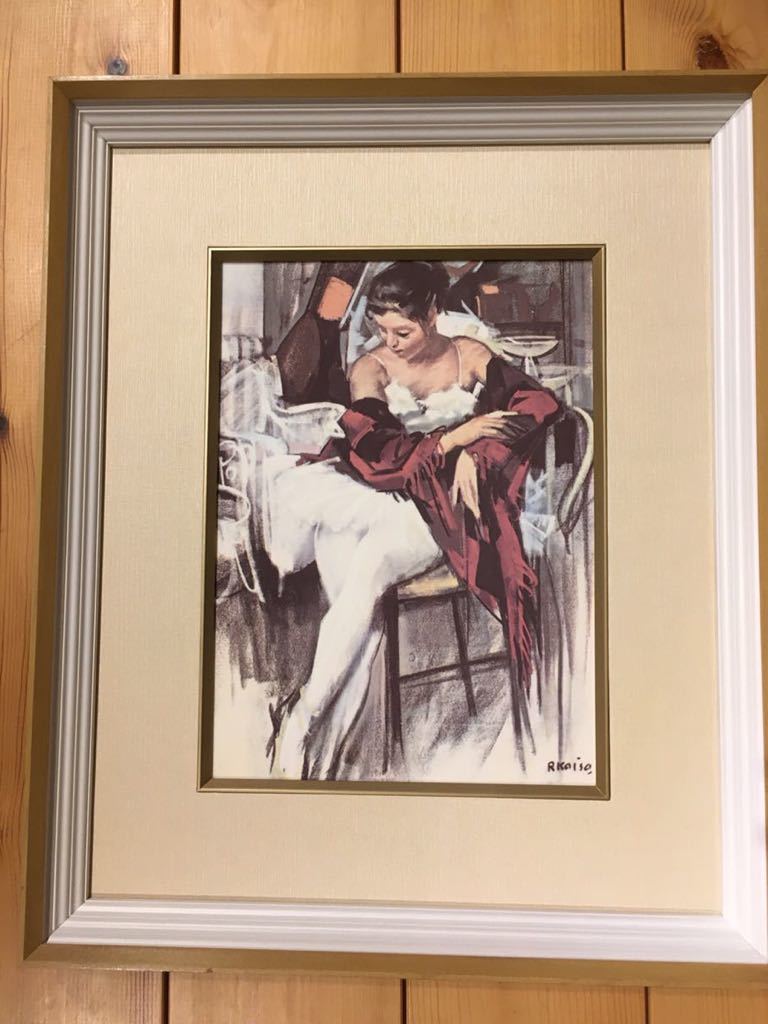 小磯良平 ナルミ製 陶板画 休息するバレリーナ バレリーナ 鳴海製陶