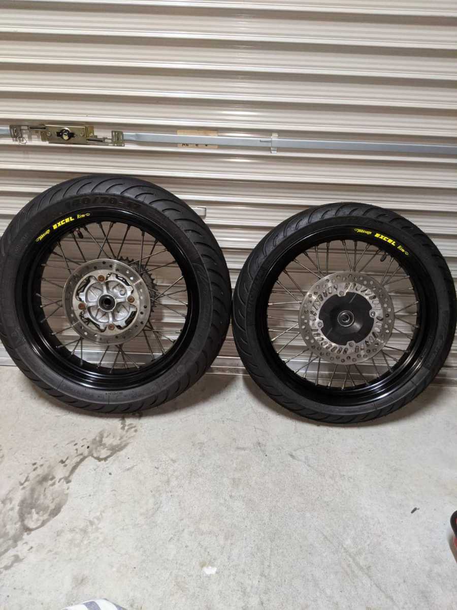 XR250 MD30 正立フォーク用 エキセルホイール 前後セット