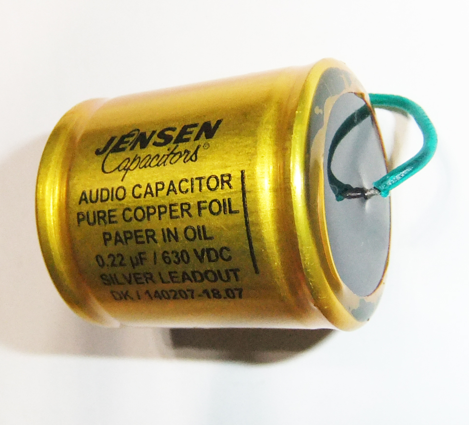 ① JENSEN 0.22uF 630V オイルペーパー コンデンサ 銅箔 2個セット ジェンセン 0.22μF サンバレー