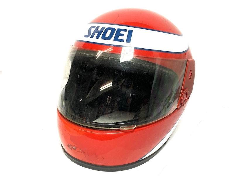 SHOEI フルフェイスヘルメット ホワイト/レッド　ヴィンテージ　昭和レトロ SHOEI フルフェイスヘルメット ホワイト/レッド ヴィンテージ 昭和
