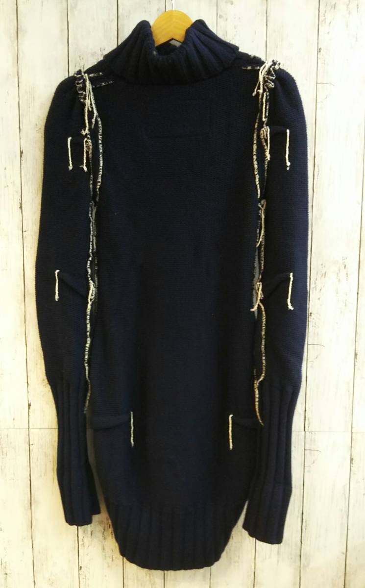 H M Maison Martin Margiela エイチ エム マルタンマルジェラ Xs ネイビー 長袖ワンピース ニットワンピース ブランド コラボ の落札情報詳細 ヤフオク落札価格情報 オークフリー スマートフォン版