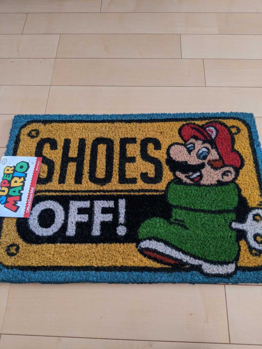 当時物 任天堂 スーパーマリオ ブラザーズ フロアマット 136×116 新品】☆フロアマット 未発売 スーパーマリオ ☆ 玄関マット