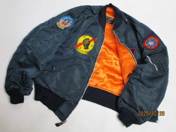 正規品 TOP GUN ワッペン付きL-2B USAF MA-1 トップガン 映画モデル 