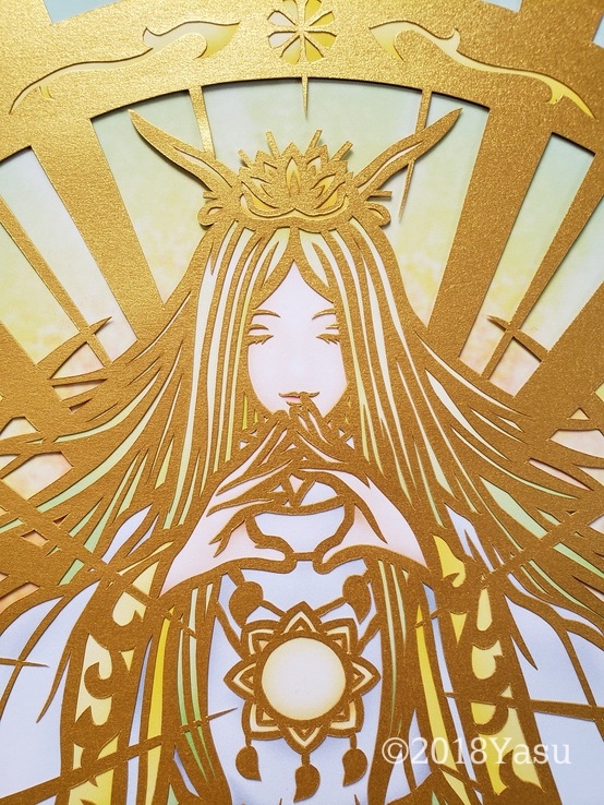 新品 切り絵 アマテラス降臨 天照大御神 神話 神道 女神 イラスト 即決 の落札情報詳細 ヤフオク落札価格情報 オークフリー スマートフォン版