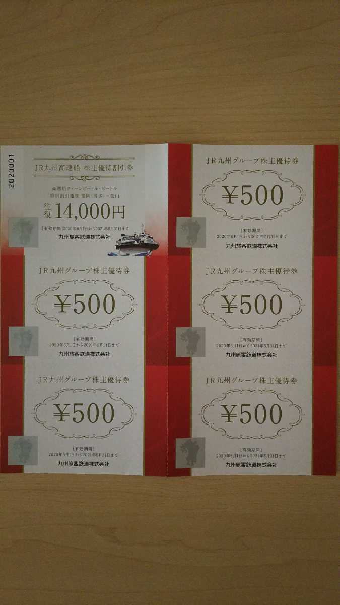 JR九州　優待券（5割引10枚、500円引5枚、クィーンビートル） 優待券/割引券 JR九州 優待券（5割引10枚、500円引5