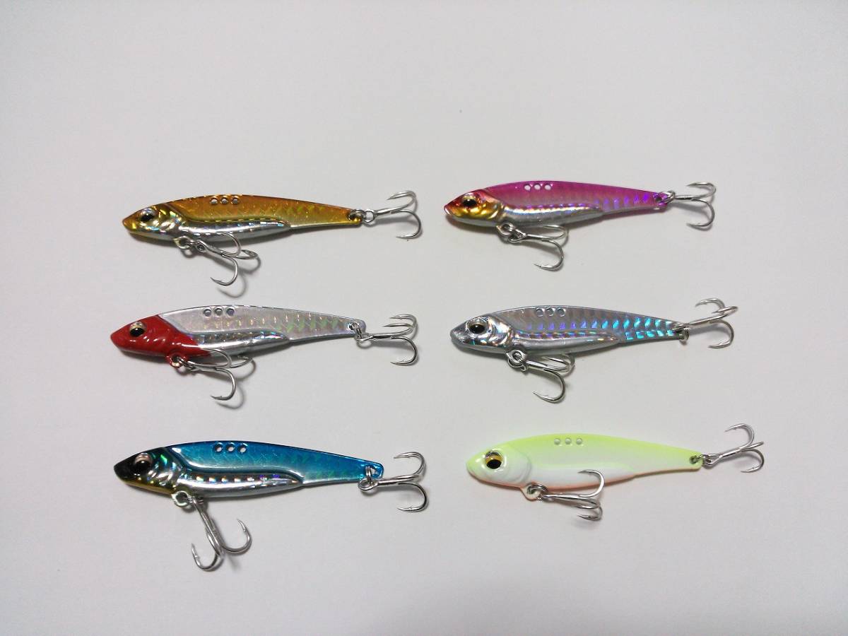新品 1円スタート 鉄板バイブレーション 約16g 6色セット 新品未使用 シーバス 根魚 ヒラメ マゴチ チヌ 送料198円 雪見堂 の落札情報詳細 ヤフオク落札価格情報 オークフリー スマートフォン版