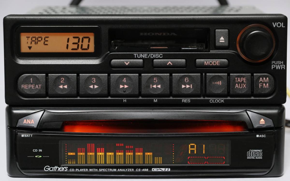 ホンダ純正 カセット／CD CS-498 Gathers アナライザー スペアナ 中古