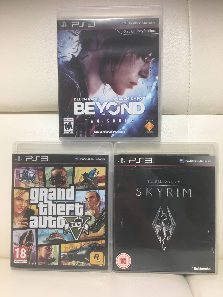 送料 １９８円 海外版 Grand Theft Auto グランドセフトオート5 Skyrim Beyond Two Souls Playstation3 プレステ3 Ps3 の落札情報詳細 ヤフオク落札価格情報 オークフリー スマートフォン版