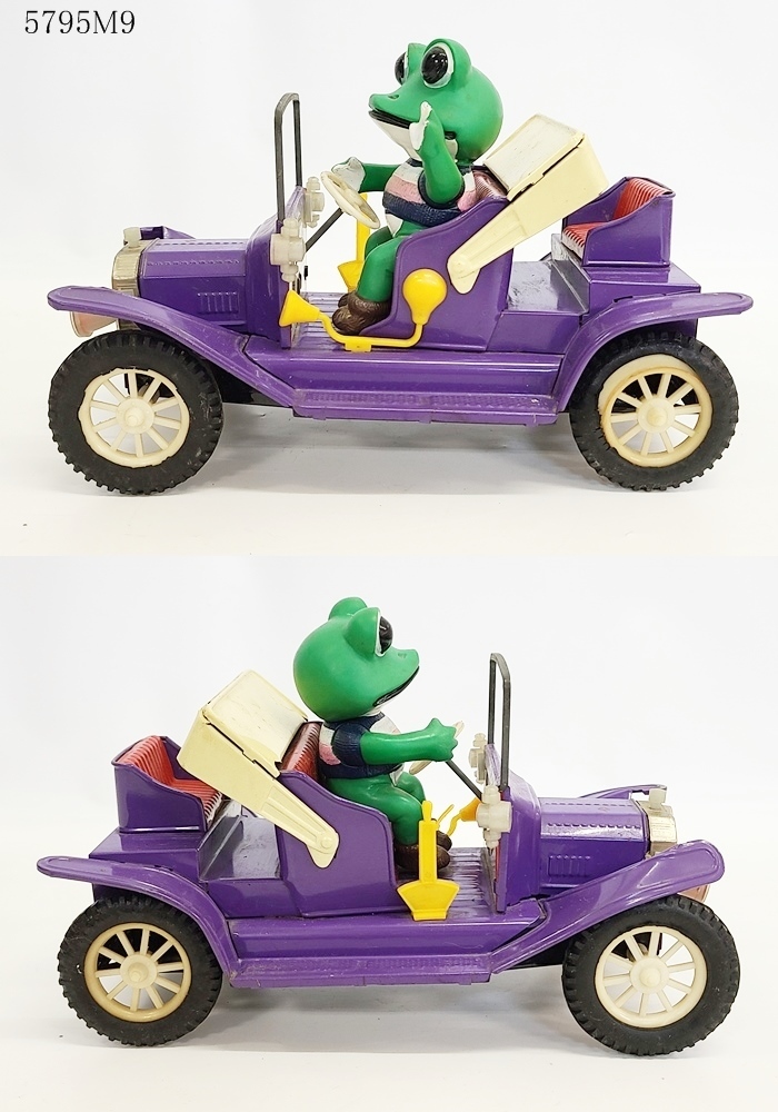 ☆ブリキのおもちゃ 木馬座 ケロヨン自動車 カエル クラシックカー 車