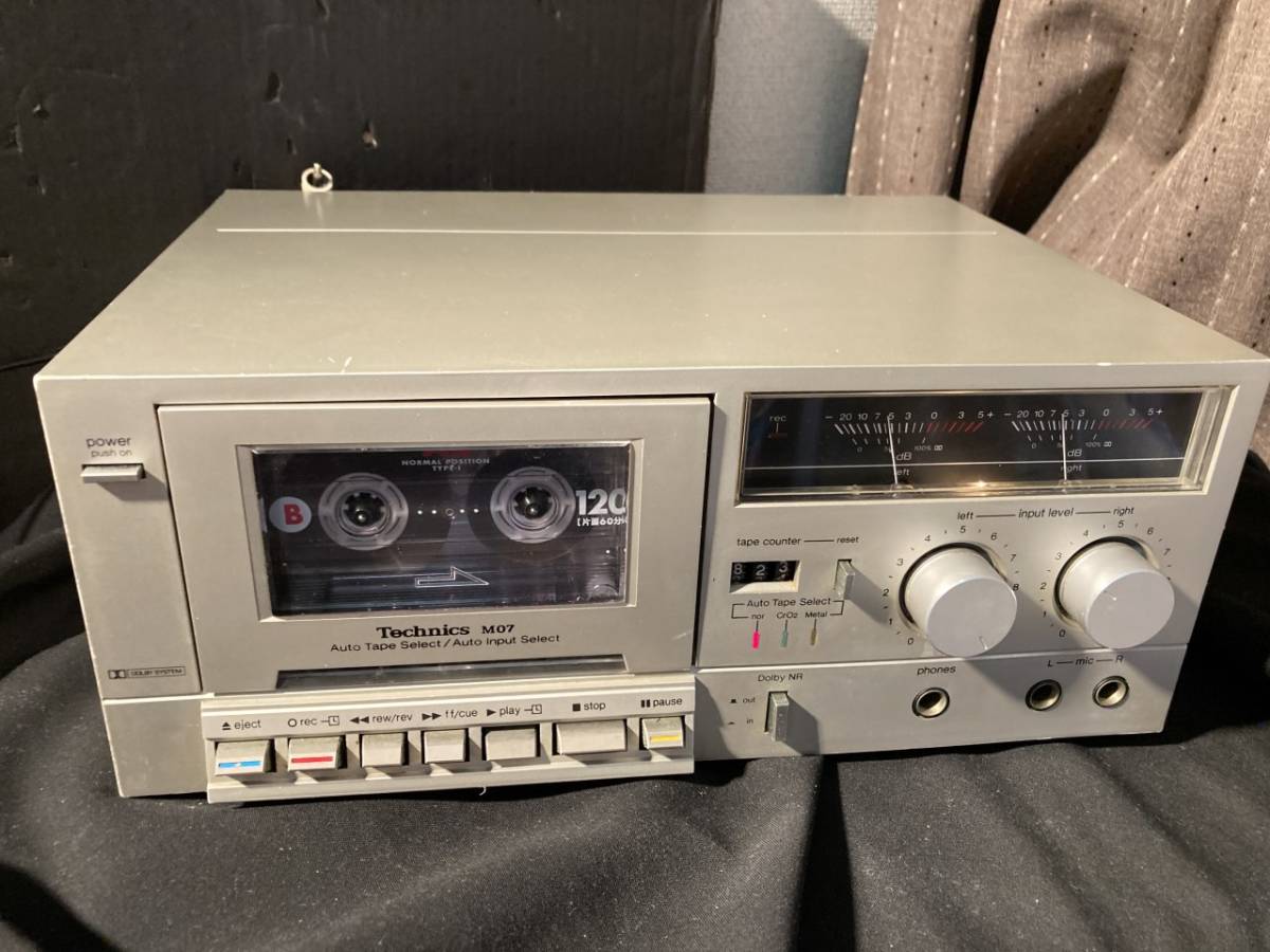 動作OK☆Technics RS-M07☆カセットテープデッキ メーター付き小型単体