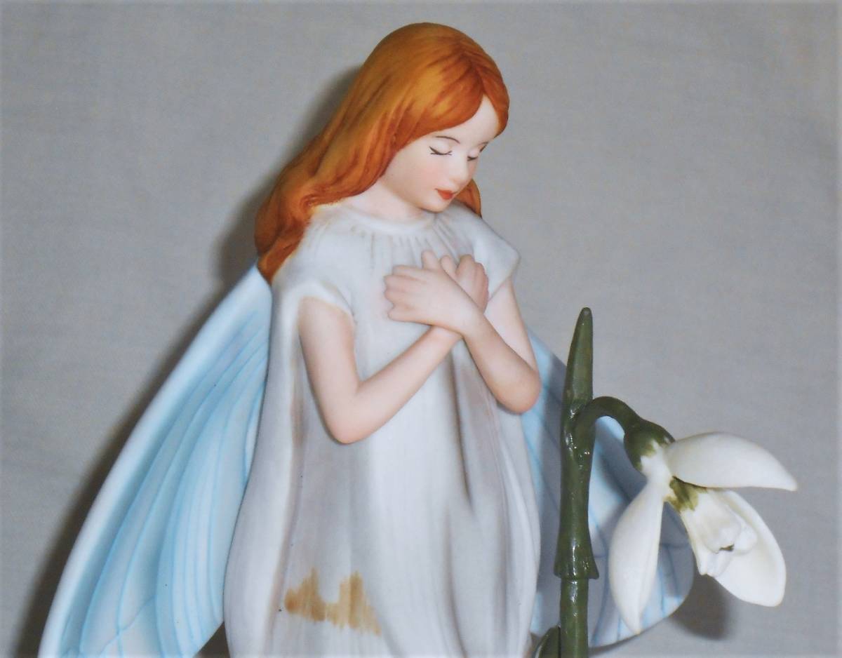 新品】FLOWER FAIRIES 陶製人形【The Snowdrop Fairy】 Cicely Mary