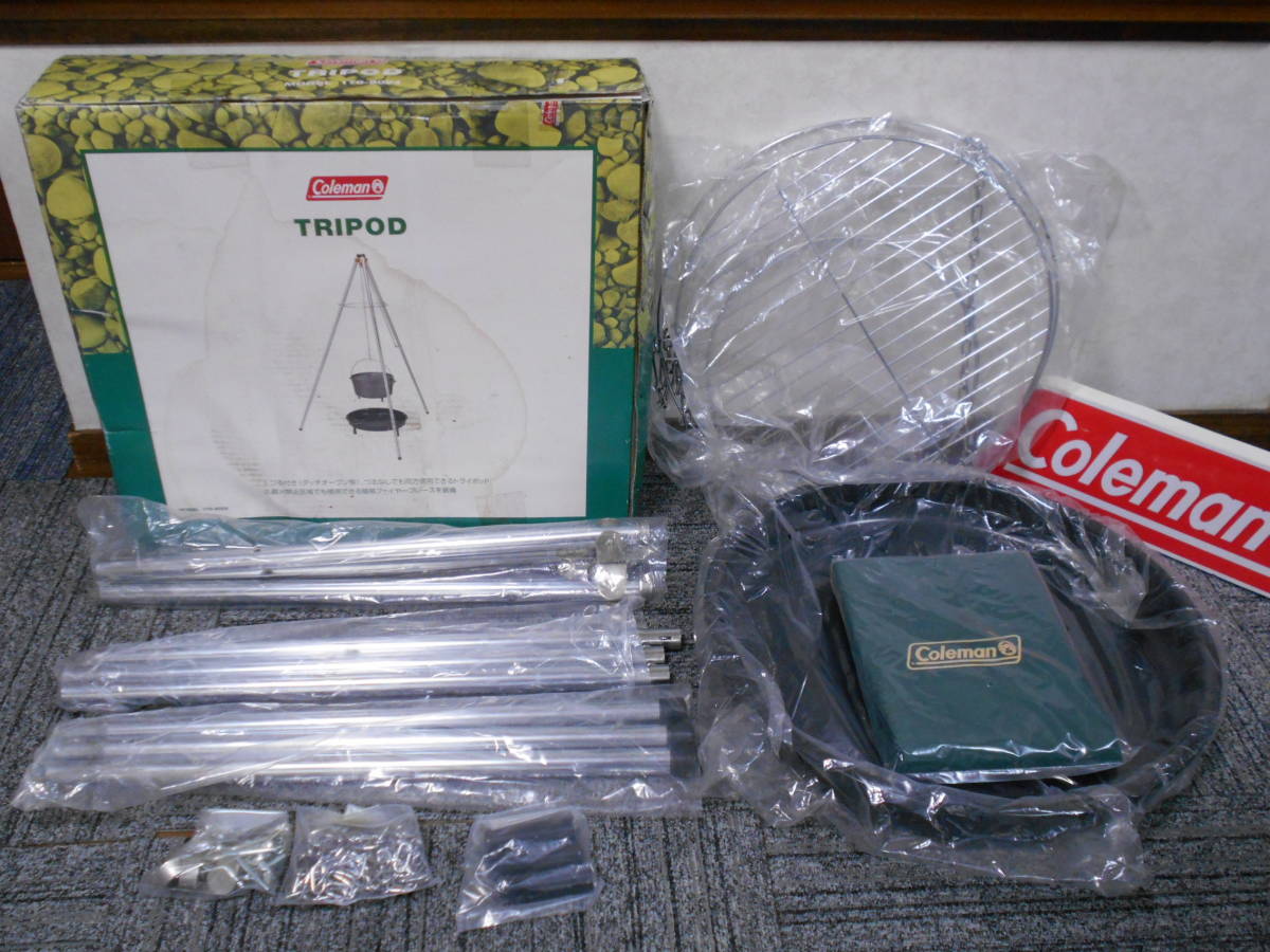 Coleman - 美品 廃番 コールマン Coleman TORIPOD トライポッド 170-8024 焚火台つき 三脚 キャンプ アウトドア Coleman - 美品 廃番 コールマン Coleman TORIPOD トライポッド