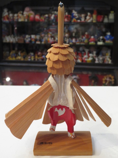 壽】津和野竹人形 鷺舞 山口県郷土玩具 竹細工 木工玩具 土人形 民芸品