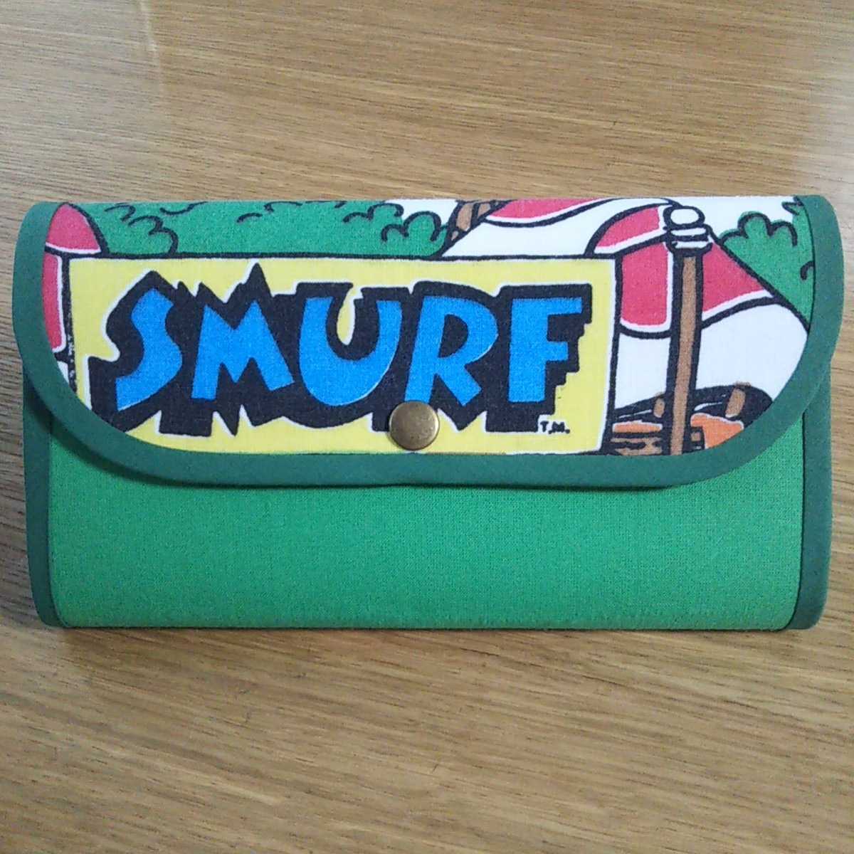 新品】長財布 小銭入れ ハンドメイド シーツリメイク スマーフ  