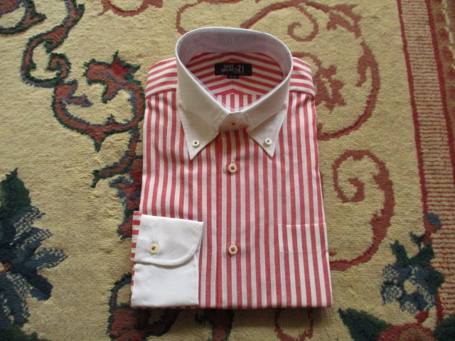 新品 Suit Select21 麻混ボタンダウンｙシャツ ｍ 赤 の落札情報詳細 ヤフオク落札価格情報 オークフリー スマートフォン版