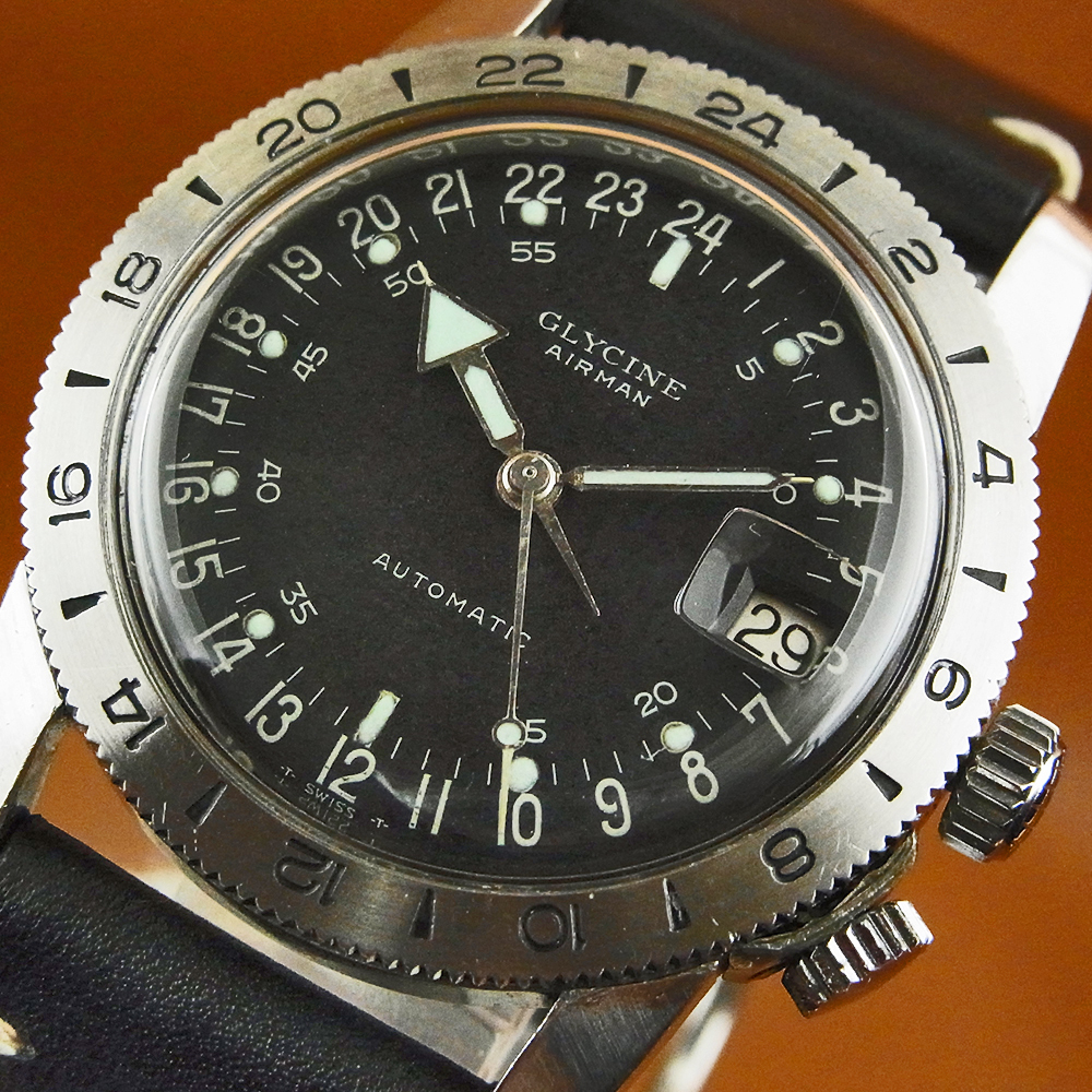 1965年製 グリシン エアマン パイロットウォッチ 24時間時計 Cal As1700 01 自動巻 Glycine Airman Pilot S Watch の落札情報詳細 ヤフオク落札価格情報 オークフリー スマートフォン版