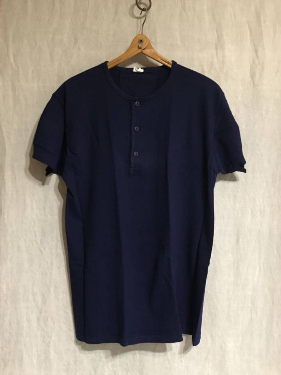 ヘンリーネック Tシャツ ネイビー M ジョニーデップ RRLの落札情報詳細